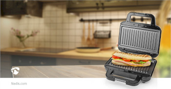 KAMG110FBK Multi grill | grill / sandwich / waffle | 700 w | 22 x 12.5 cm | automatische temperatuurregeling |  Product foto