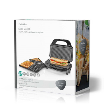 KAMG120FBK Multi grill | grill / sandwich / waffle | 900 w | 28 x 15 cm | automatische temperatuurregeling | ku Verpakking foto