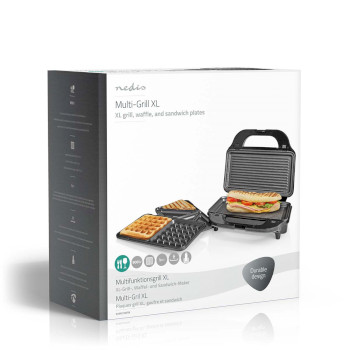 KAMG120FBK Multi grill | grill / sandwich / waffle | 900 w | 28 x 15 cm | automatische temperatuurregeling | ku Verpakking foto