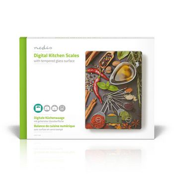 KASC113VA Keukenweegschaal | digitaal | glas / kunststof | multicolour Verpakking foto