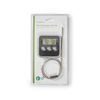 KATH105BK Vleesthermometer | alarm / timer | lcd-scherm | 0 - 250 °c | zilver / zwart  foto