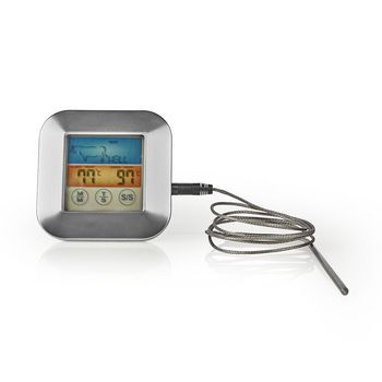 KATH106SI Vleesthermometer | alarm / temperatuurinstelling / timer | lcd-kleurenscherm | 0 - 250 °c | wit
