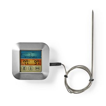 KATH106SI Vleesthermometer | alarm / temperatuurinstelling / timer | lcd-kleurenscherm | 0 - 250 °c | wit Product foto