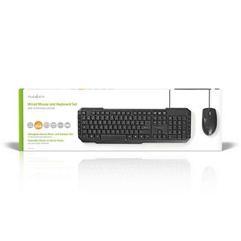 KBMC100BKFR Muis en toetsenbord - set | bedraad | muis- en toetsenbordverbinding: usb | 800 dpi | frans | frans Verpakking foto