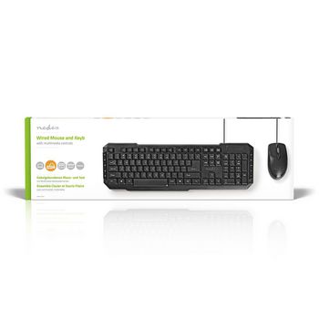 KBMC100BKND Muis en toetsenbord - set | bedraad | muis- en toetsenbordverbinding: usb | 800 dpi | noors | scandi Verpakking foto