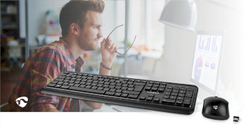 KBMCW100BKFR Muis en toetsenbord - set | draadloos | muis- en toetsenbordverbinding: usb | 800 / 1200 / 1600 dpi  Product foto