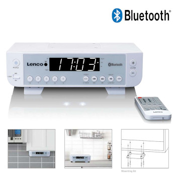 KCR-100WH Fm-keukenradio met bluetooth® led-verlichting en timer wit Product foto