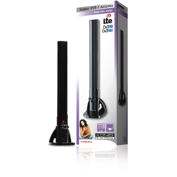 KN-DVBT-IN42L Versterkt dvb-t/t2 - dab+ binnen antenne 28 db fm / vhf / uhf