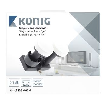 KN-LNB-SM60N Lnb single monoblock 6.0° 1.1 db Verpakking foto