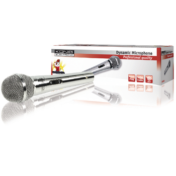 KN-MIC45 Bedrade microfoon 6.35 mm zilver Product foto