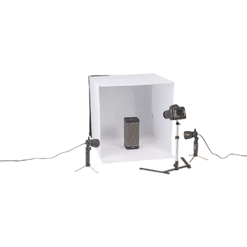 KN-STUDIO12N Mini fotostudio opvouwbaar 60 x 60 cm In gebruik foto