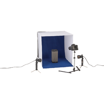 KN-STUDIO12N Mini fotostudio opvouwbaar 60 x 60 cm In gebruik foto