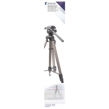 KN-TRIPOD40N Camera/video statief pan & tilt 161 cm zwart/zilver Verpakking foto