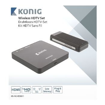 KN-WLHDMI11 5 ghz draadloze hdmi zender 1080p - bereik 30 m Verpakking foto