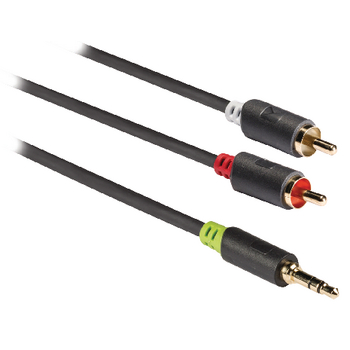 KNA22200E20 Stereo audiokabel 3.5 mm male - 2x rca male 2.00 m antraciet Product foto