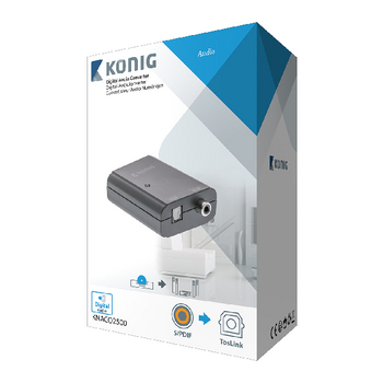 KNACO2500 Digitale audio converter 1x s/pdif - toslink female donkergrijs Verpakking foto