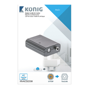 KNACO2500 Digitale audio converter 1x s/pdif - toslink female donkergrijs Verpakking foto