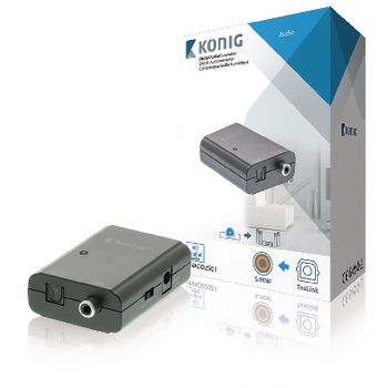 KNACO2501 Digitale audio converter toslink female - 1x s/pdif donkergrijs