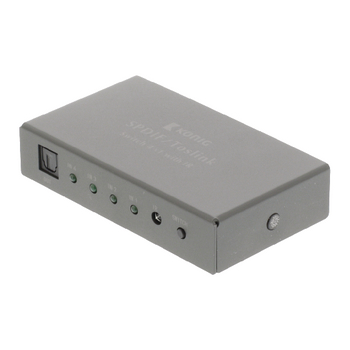 KNASW2504 Digitale audio converter 4x toslink female - toslink female donkergrijs Product foto