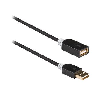 KNC60010E30 Usb 2.0 verlengkabel usb a male - usb a female rond 3.00 m antraciet Product foto