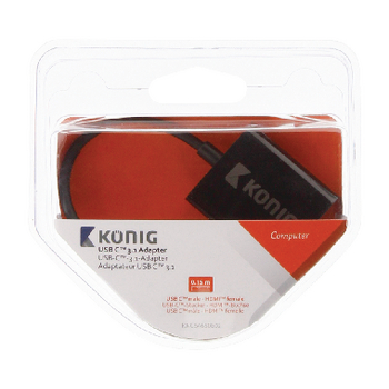 KNC64650E02 Adapter usb-c male - hdmi female antraciet Verpakking foto
