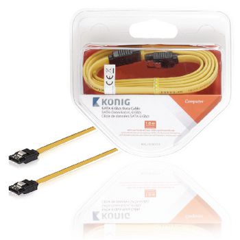 KNC73250Y10 Sata 6 gb/s kabel intern sata 7-pins female - sata 7-pins female 1.00 m geel