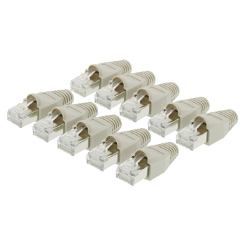 KNC89355E Connector rj45 solid utp cat6 male grijs