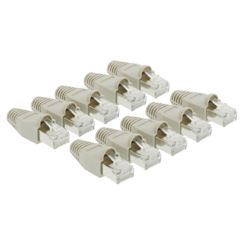 KNC89355E Connector rj45 solid utp cat6 male grijs Product foto