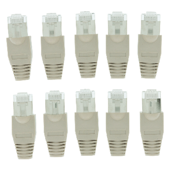 KNC89355E Connector rj45 solid utp cat6 male grijs Product foto