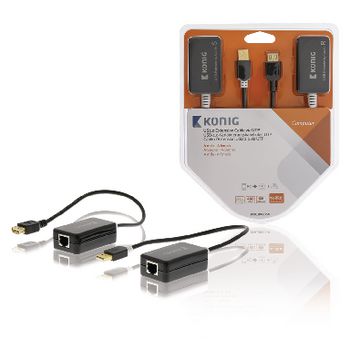 KNCRP6050 Actieve usb 2.0 verlengkabel usb a male - usb a female 50.0 m antraciet