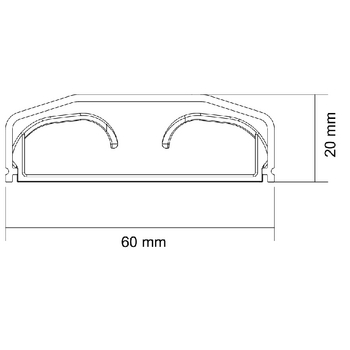 KNM-CC110W Kabelgoot 110 x 6 cm wit Product foto