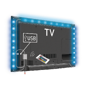 KNM-ML3RGBD Tv mood light led 96 lm 1900 mm rgb In gebruik foto