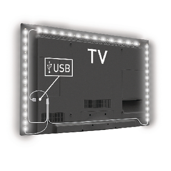 KNM-ML3WD Tv mood light led 192 lm 1800 mm koel wit In gebruik foto