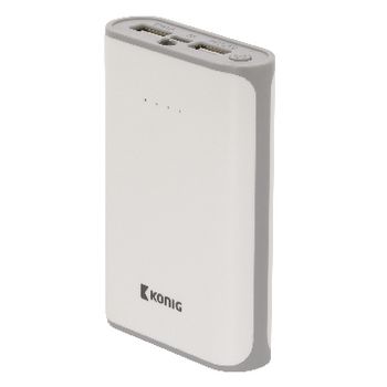 KNPB15000WH Draagbare powerbank lithium-ion 15000 mah usb wit