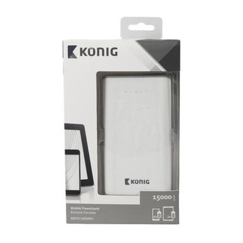 KNPB15000WH Draagbare powerbank lithium-ion 15000 mah usb wit Verpakking foto