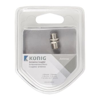 KNS41940M Coax-adapter f f-connector female - f-connector female zilver Verpakking foto