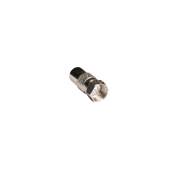 KNS41953M Coax-adapter f f-male - coax male (iec) zilver Product foto