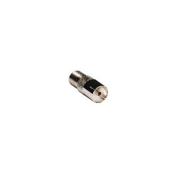 KNS41955M Coax-adapter f f-connector female - coax female (iec) zilver
