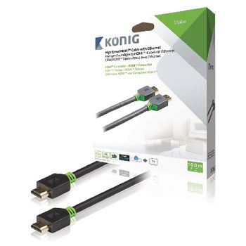 KNV34000E100 High speed hdmi kabel met ethernet hdmi-connector - hdmi-connector 10.0 m antraciet