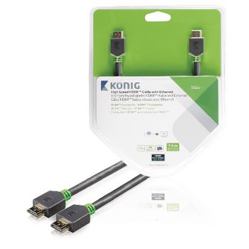 KNV34000E75 High speed hdmi kabel met ethernet hdmi-connector - hdmi-connector 7.50 m antraciet