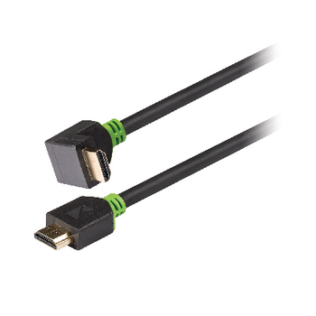 KNV34200E30 High speed hdmi kabel met ethernet hdmi-connector - hdmi-connector haaks 90° 3.00 m antraciet Product foto