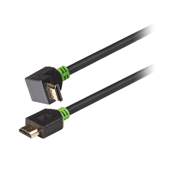 KNV34210E30 High speed hdmi kabel met ethernet hdmi-connector - hdmi-connector haaks 270° 3.00 m antraciet Product foto