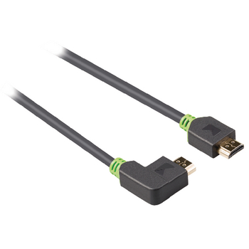 KNV34250E20 High speed hdmi kabel met ethernet hdmi-connector - hdmi-connector haaks links 2.00 m antraciet Product foto