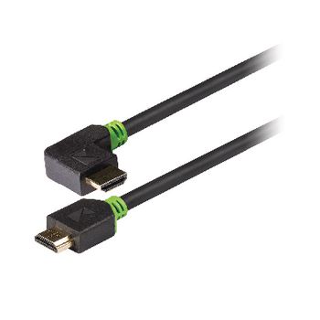 KNV34250E20 High speed hdmi kabel met ethernet hdmi-connector - hdmi-connector haaks links 2.00 m antraciet Product foto