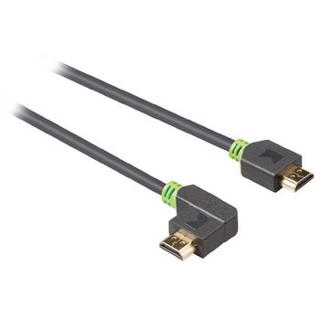 KNV34260E20 High speed hdmi kabel met ethernet hdmi-connector - hdmi-connector haaks rechts 2.00 m antraciet Product foto