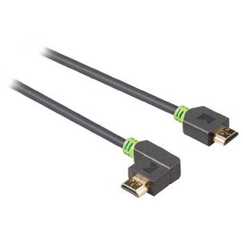 KNV34260E30 High speed hdmi kabel met ethernet hdmi-connector - hdmi-connector haaks rechts 3.00 m antraciet Product foto