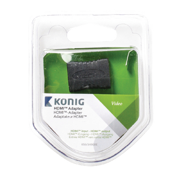 KNV34900E High speed hdmi met ethernet adapter hdmi female - hdmi female antraciet Verpakking foto