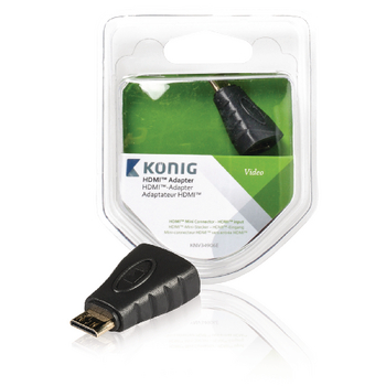 KNV34906E High speed hdmi met ethernet adapter hdmi mini-connector male - hdmi female antraciet