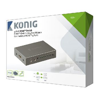 KNVSW3414 4-poorts hdmi schakelaar donkergrijs Verpakking foto