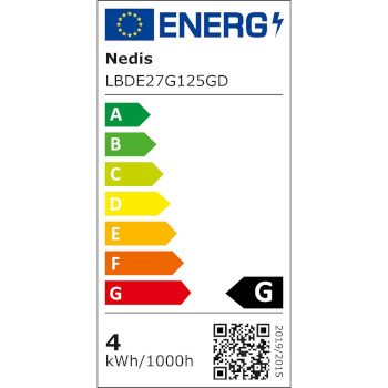 LBDE27G125GD Led-filamentlamp e27 | g125 | 3.8 w | 250 lm | 2100 k | dimbaar | extra warm wit | retrostijl | 1 st  foto